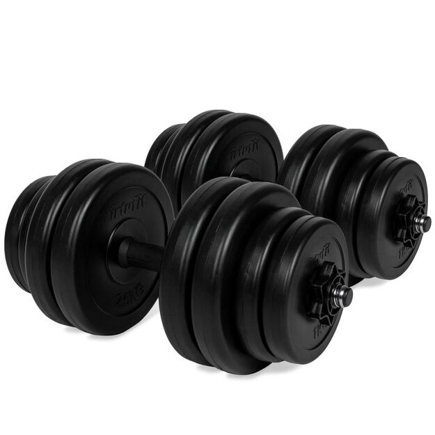 VIRTUFIT ADJUSTABLE DUMBBELL SET - VINYL - 2 X 14 KG