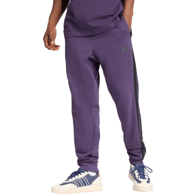 Men\ s adidas Essentials 3-Stripes Fleece Pants Purple JX0750