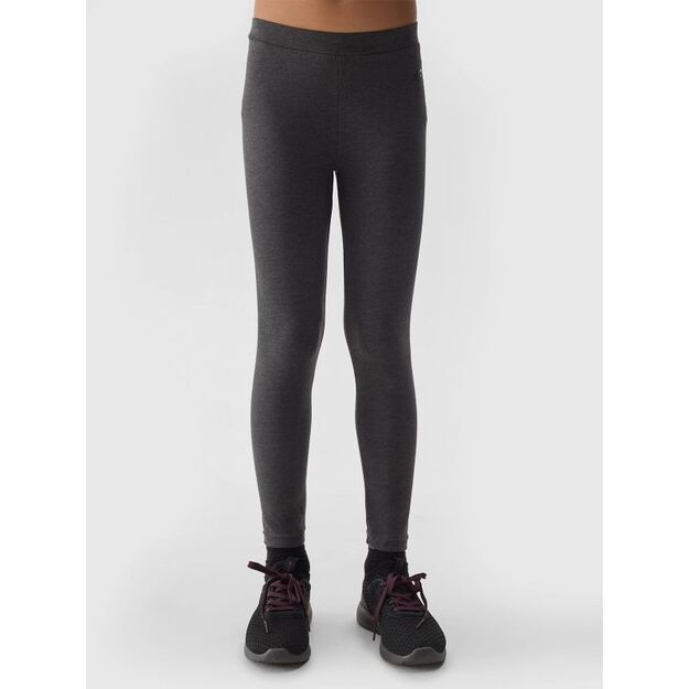 Girls\  elastic cotton leggings 4F Junior