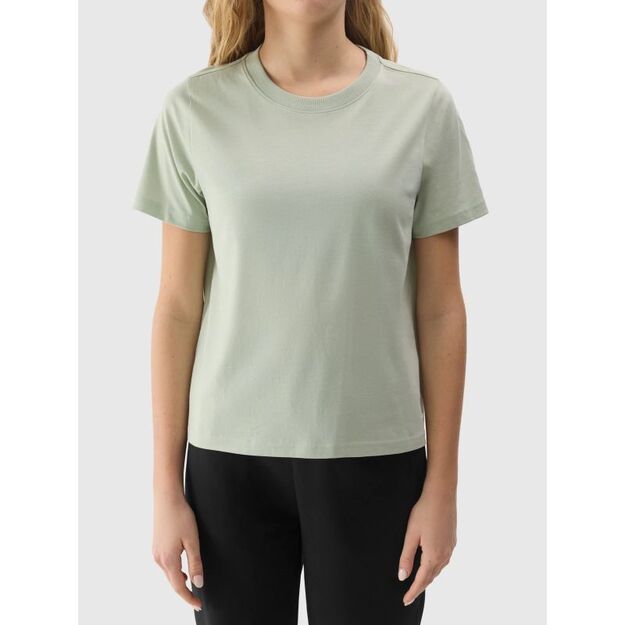 Women\ s plain organic cotton T-shirt 4F