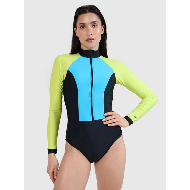 Women\ s long sleeve swimsuit 4F 4FWSS25USWSF085-33S