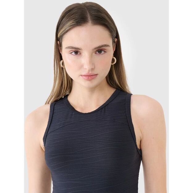 Women\ s bodysuit with a cutout back 4F 4FWSS25TBODF005-20S