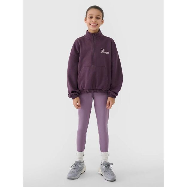Girls\  sweatshirt without zipper, without hood 4F 4FJRSS25TSWSF2058-50S