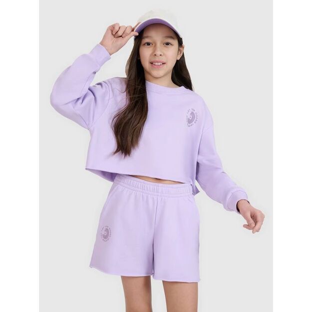 Girls\  sweatshirt without a hood, 4F 4FJWSS25TSWSF1504-52S