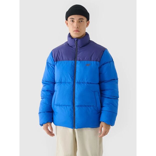 Men\ s winter down jacket with synthetic filling 4F 4FWAW24TDJAM485-36S