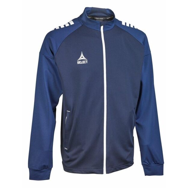 SELECT Spain v25 navy blue full zip football training sweatshirt