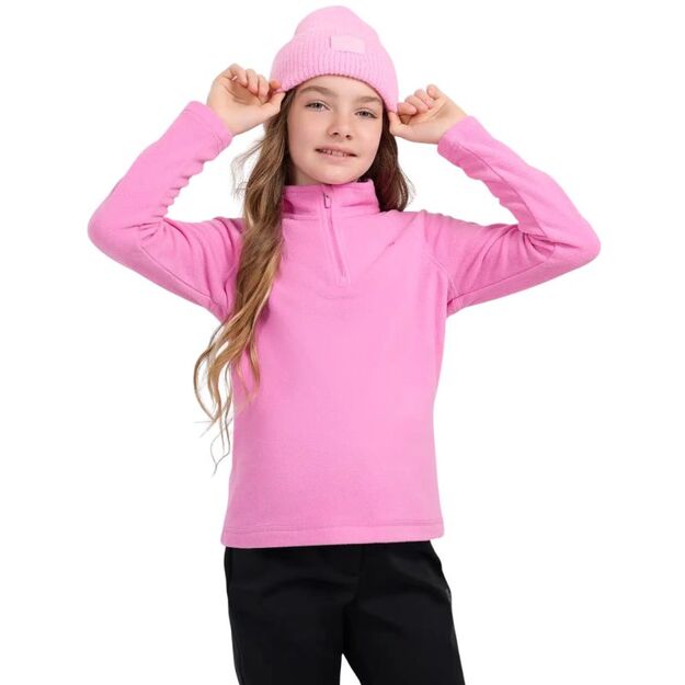 Fleece sweatshirt for girls 4F F060 fuchsia 4FJWAW25UFLEF060 55S