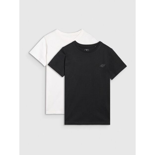 Regular plain T-shirt (SET OF 2) for children 4F 4FJRAW25TTSHU3157-93S