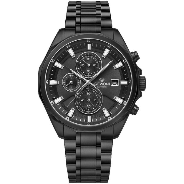 Men\ s Watch Giewont Chronograph Sapphire Black GW7290-B1