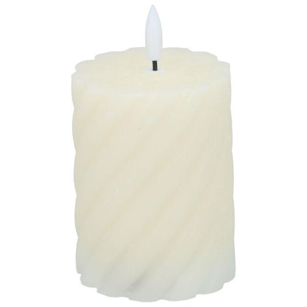 DECORATIVE CANDLE 75x100MM LED WAX CREME