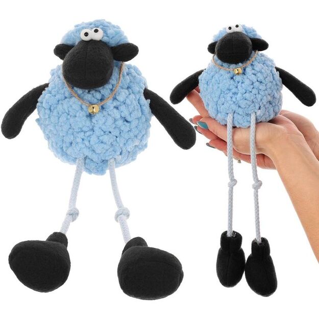 SITTING LAMB BLUE 10+25CM SPRING DECORATION