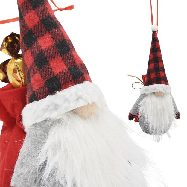 DECORATIVE SANTA CLAUS GNOME ELPH WITH GIFT BAG 20CM