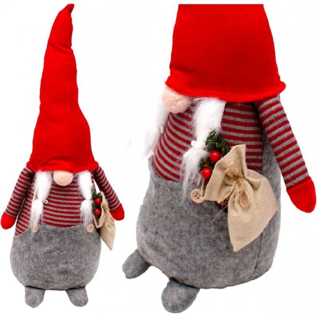 DECORATIVE SANTA CLAUS 50 CM GIRL WITH BAG AND ROWNBERRY