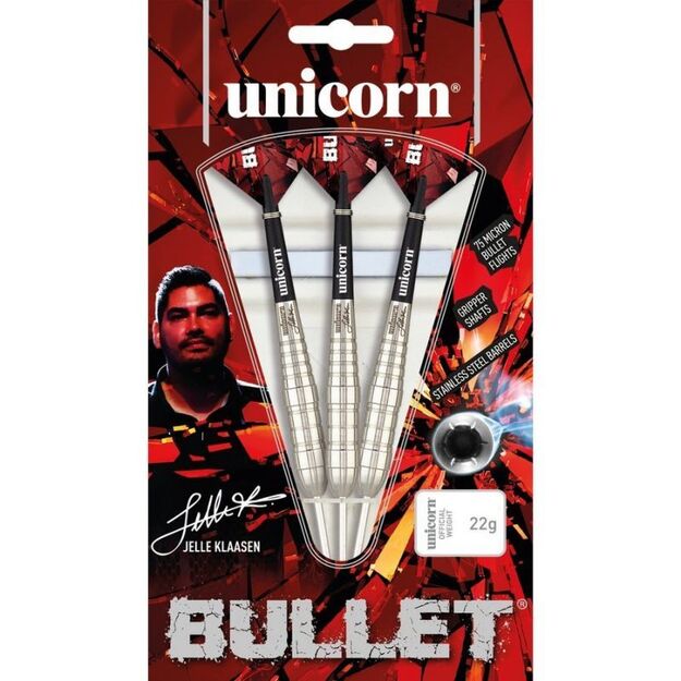 Steel tip darts Unicorn Bullet Stainless Steel - Jelle Klaasen 20g:27530|22g:27531|24g:27532