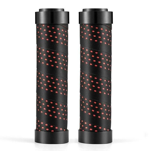Rockbros bicycle handlebar grips black and red