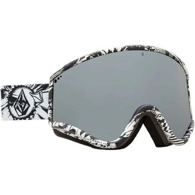 Volcom YAE OP ART/SILVER CHROME Women\ s/Men\ s Ski Goggles UV Protection Snowboard Gray (VG0722318)