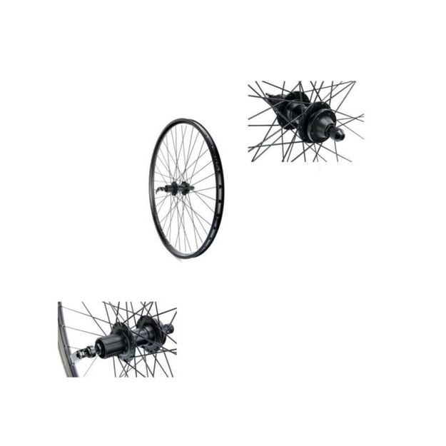 26\ \  rear wheel, cassette, cone, 6 bolts, QR, O-piece/P-piece