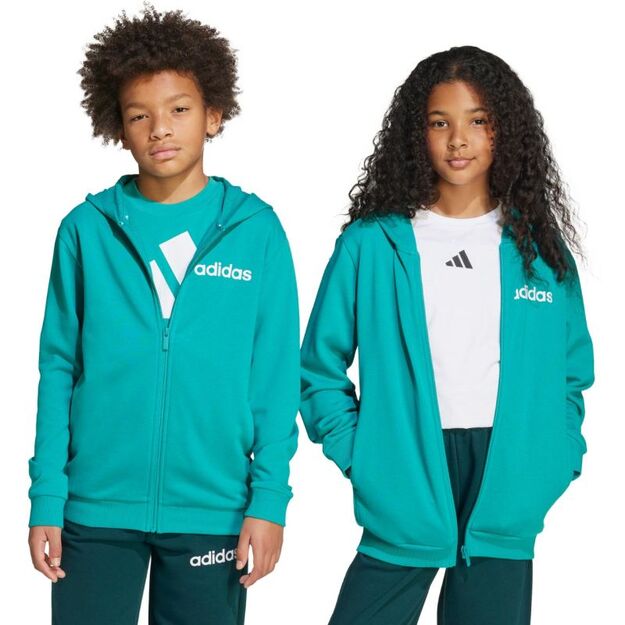 Adidas Essentials green kids tracksuit JN2427
