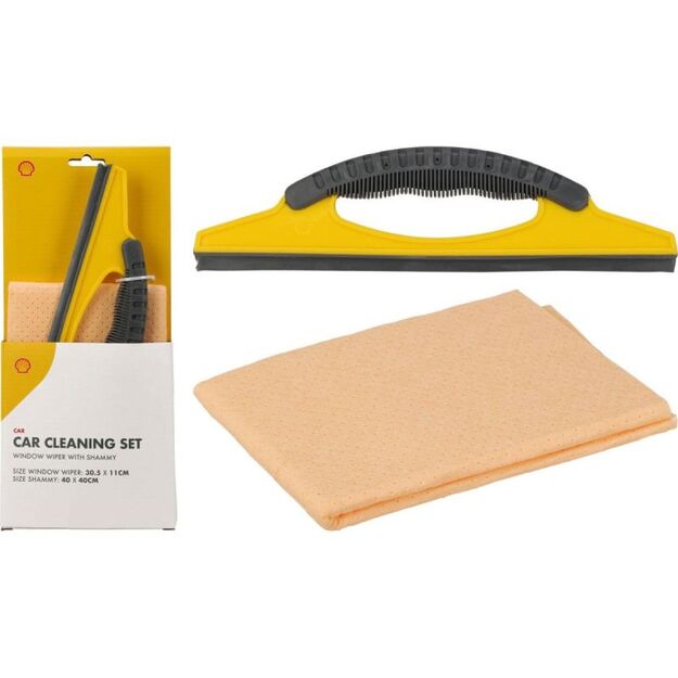 SHELL WINDOW CLOTH AND SQUEEGEE 21CM