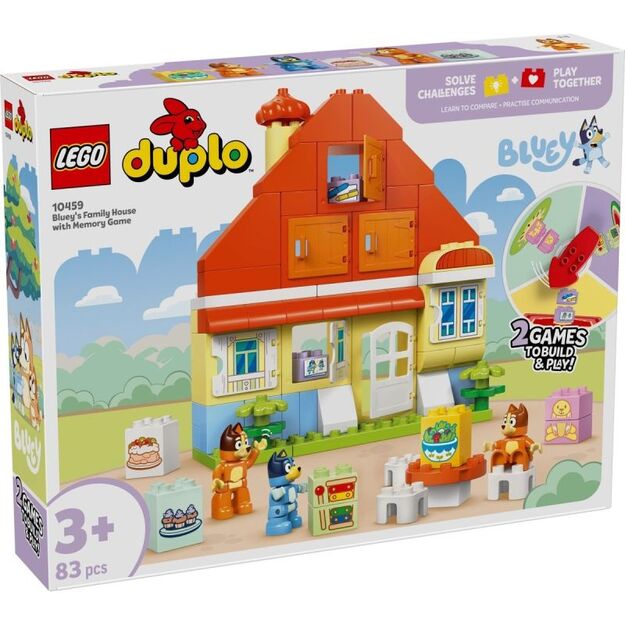 LEGO DUPLO Bluey 10459 Blue\ s Family House with Memory Game (SALE)