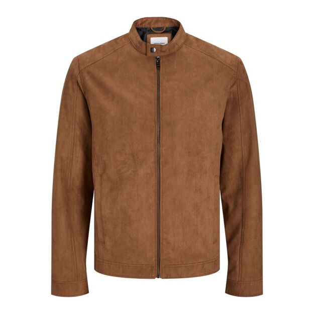 Jack&Jones JJEDYLAN CLEAN JACKET NOOS 12261197 COGNAC synthetic suede jacket