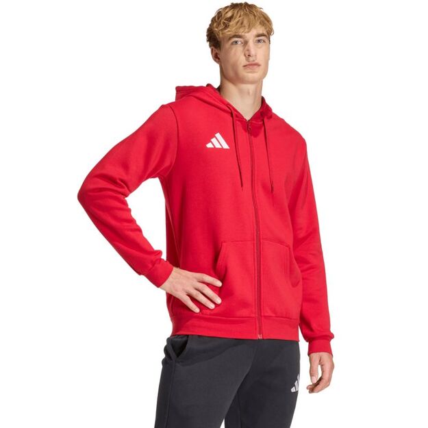 Men\ s adidas Entrada 26 FZ Hoody red KF5944