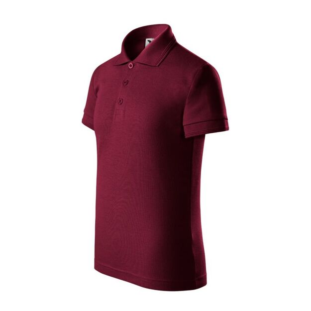 Children\ s Pique Polo Shirt (garnet)