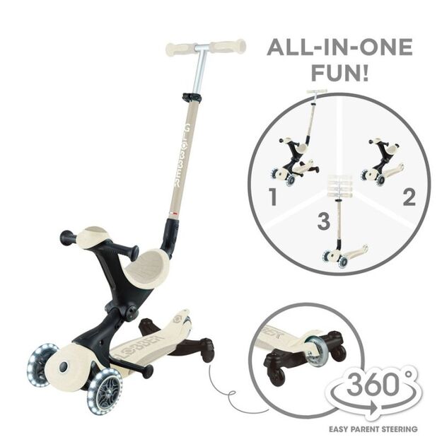 Scooter with ride-on seat GO&bull;UP DELUXE LIGHTS ECOLOGIC 360 (697-566)