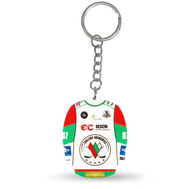 Zagłębie Sosnowiec T-shirt keychain (Home) SREBBREKH-ZS