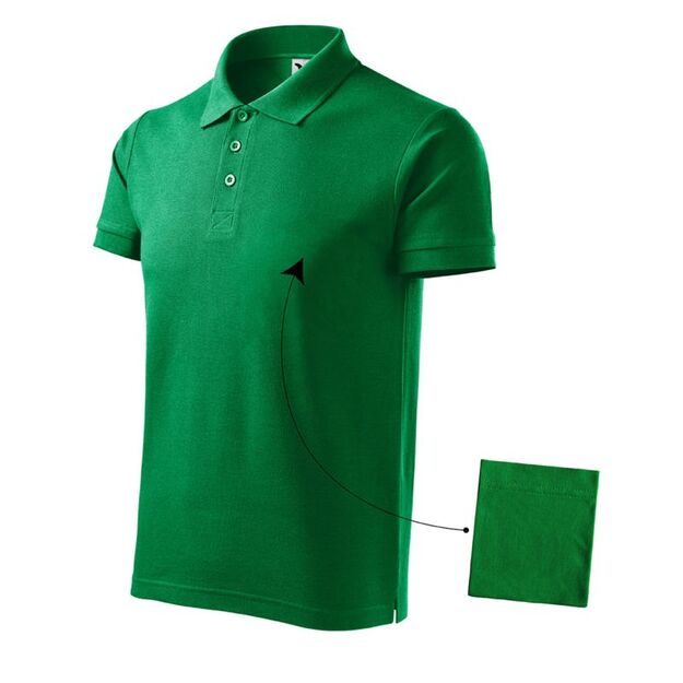 Malfini Cotton M MLI-21216 grass green polo shirt