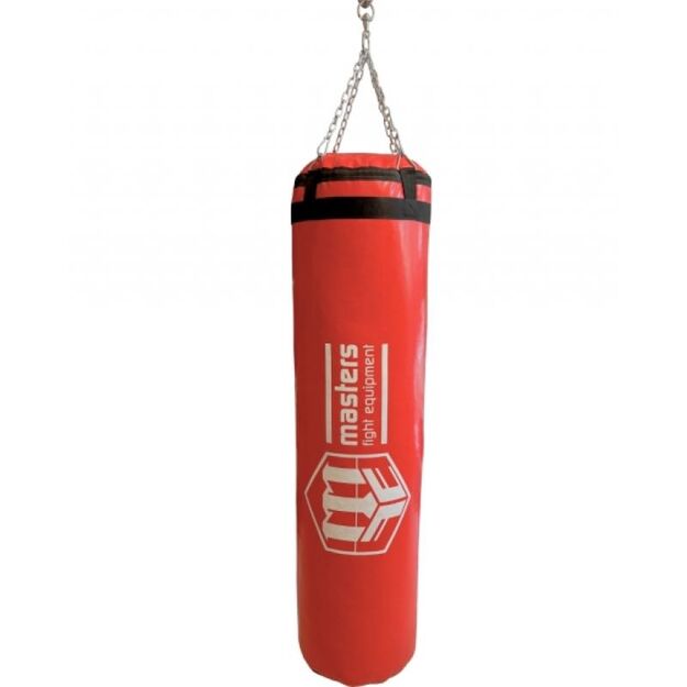 Plawil punching bag 150 x 40 cm filled with WWP-MASTERS red