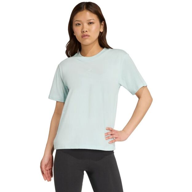 adidas Essentials Small Logo Cotton Light Blue Women\ s T-Shirt JY4965