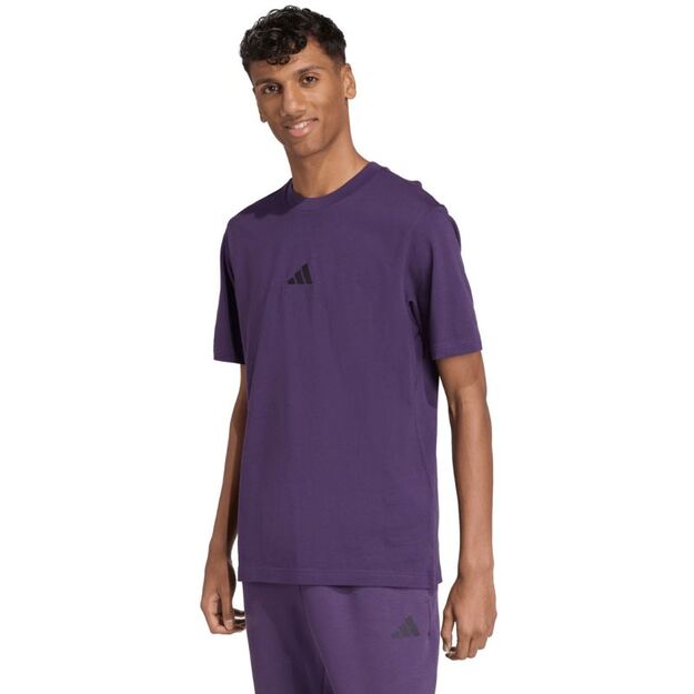 Men\ s adidas Essentials Small Logo Single Jersey Purple JW6232