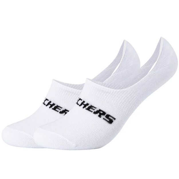 Skechers 2PPK Mesh Ventilation Footies Socks SK44008-1000 White 35-38