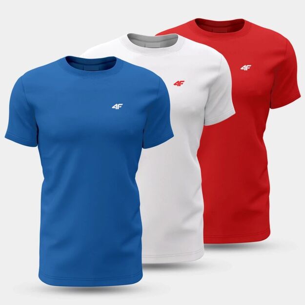 Men\ s T-shirt (SET OF 3 T-SHIRTS) 4F 4FWSS25TTSHM3097-90S