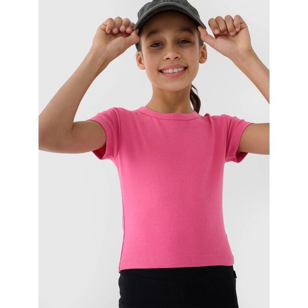 Girls\  basic t-shirt top 4F 4FJWSS25TTSHF1852-54S