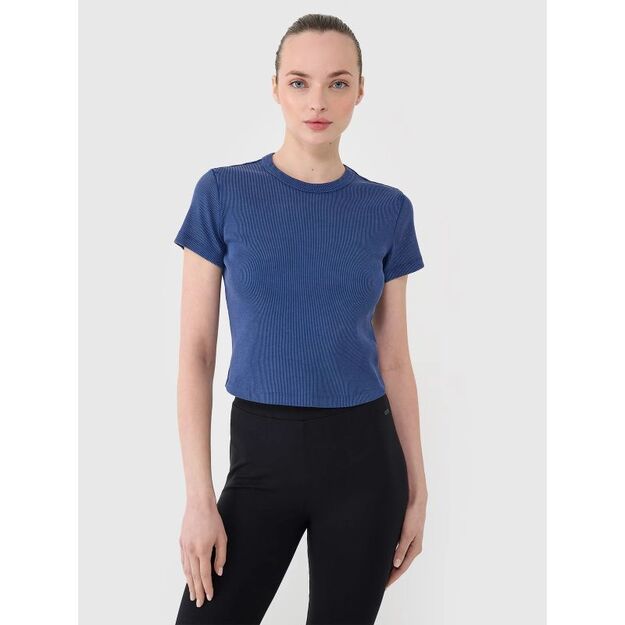 Women\ s slim ribbed t-shirt 4F 4FRSS25TTSHF2696-31S