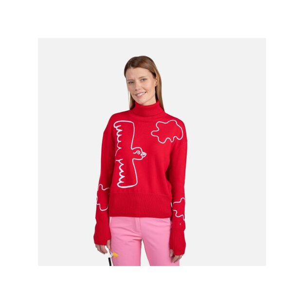 Rossignol W Jcc Roll Neck Sweater Red