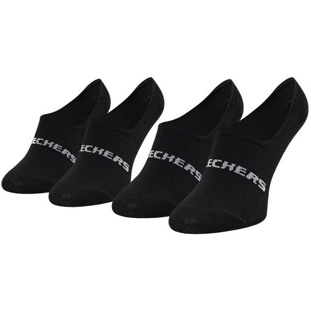 Skechers 2PPK Mesh Ventilation Footies Socks SK44008-9999 Black 35-38
