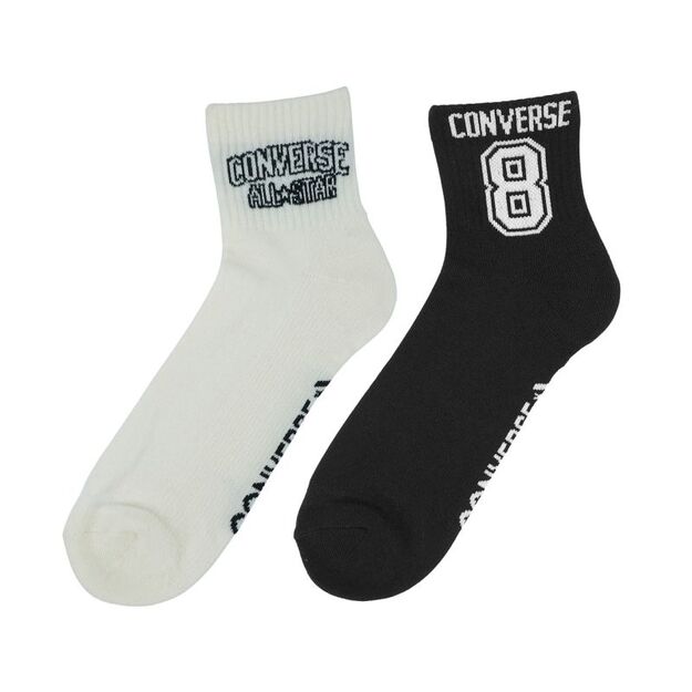 Converse 2-pack socks white, black E1345A