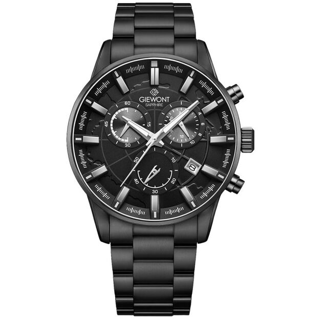 Men\ s Watch Giewont Chronograph Sapphire Black GW4580-B1