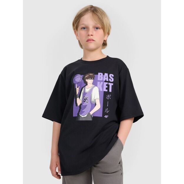 Boy\ s oversize T-shirt with print 4F 4FJRAW25TTSHM3062-20S