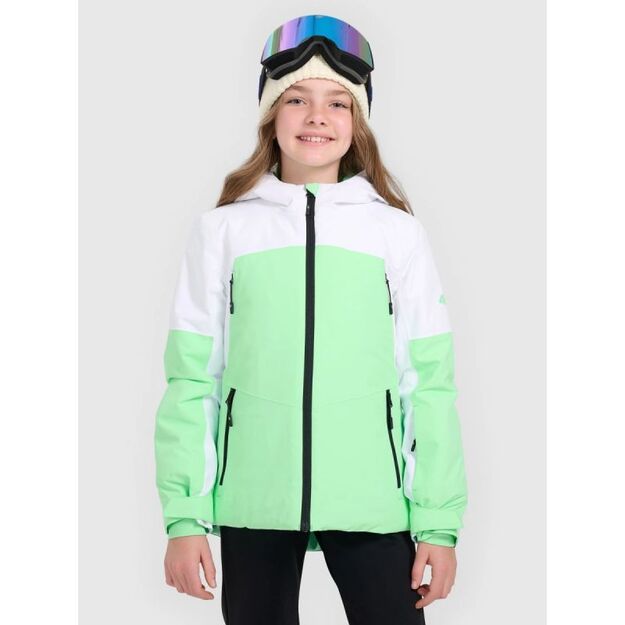 Ski jacket 8000 membrane for girls 4F 4FJRAW25TTJAF1037-42N