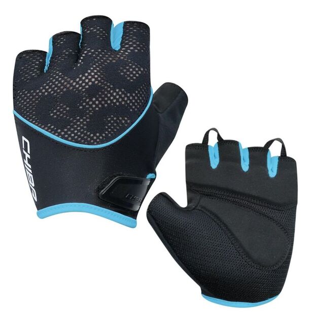 CHIBA LADY GEL gloves Black Turquoise M