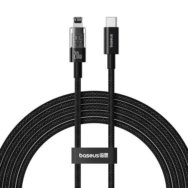 Baseus Gem USP C-IP 20W Cable 2m (Black)