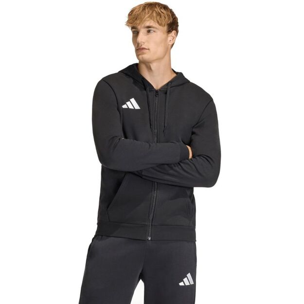 Men\ s adidas Entrada 26 FZ Hoody Black KF5945