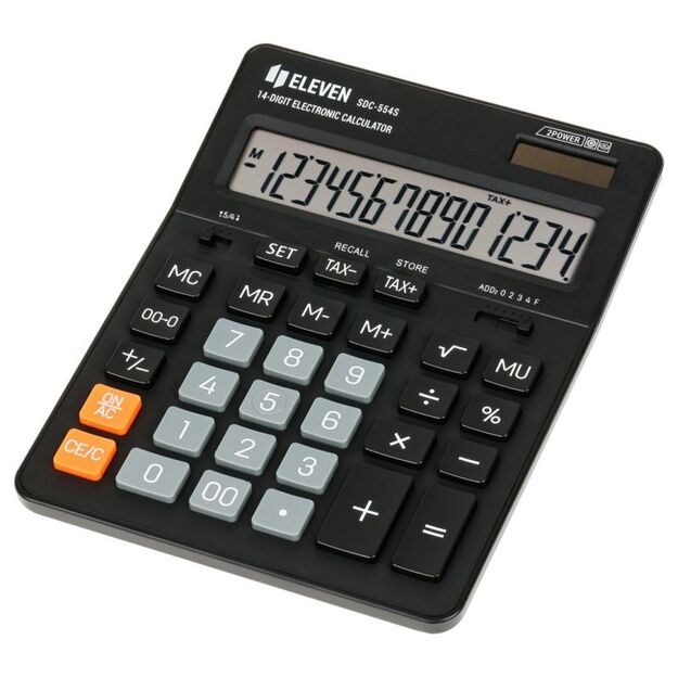 ElevendesktopcalculatorSDC-554S black, replaces Citizen