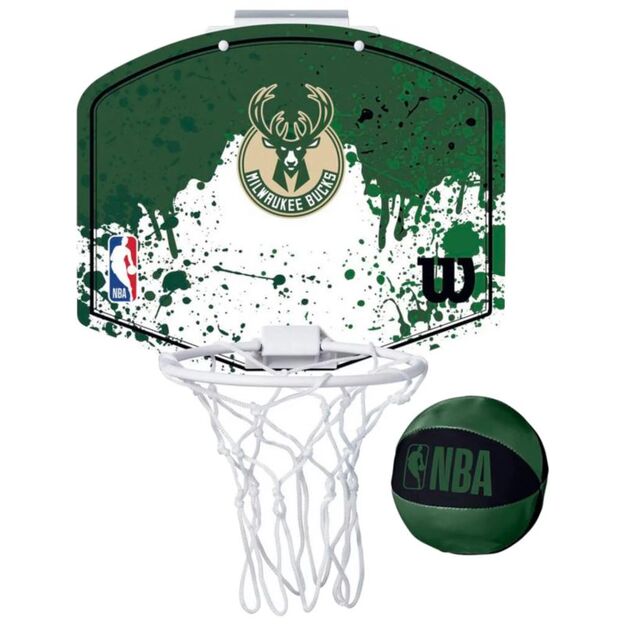 Wilson NBA Team Milwaukee Bucks Mini Hoop Basketball Backboard WTBA1302MIL