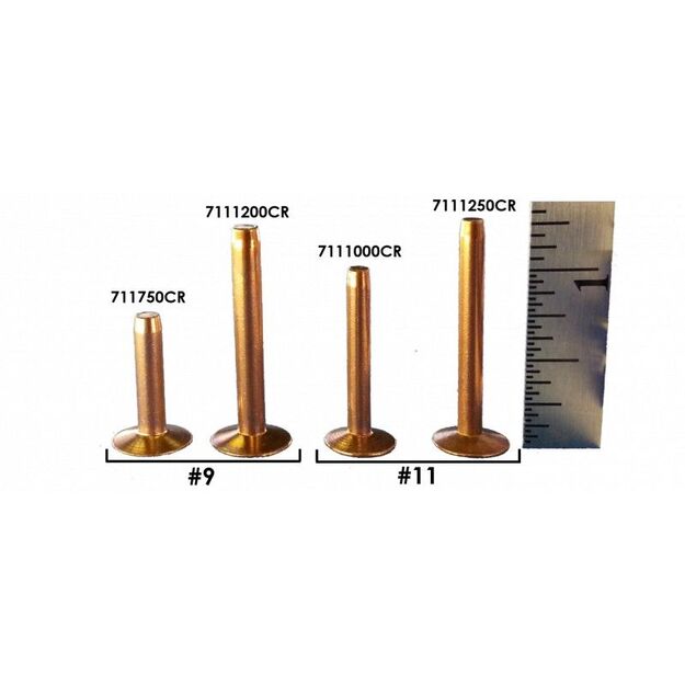 Copper rivets for Blademaster skates