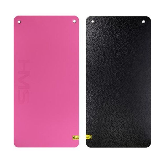 HMS Premium MFK02 Pink-Black Club Fitness Mat with Holes